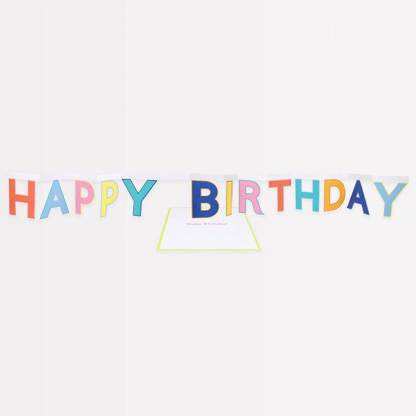 MERI MERI Happy Birthday Banner Birthday Card